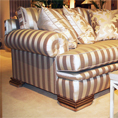 Duresta International Kubla Khan New Fabric For May Gold metallic Stripe
